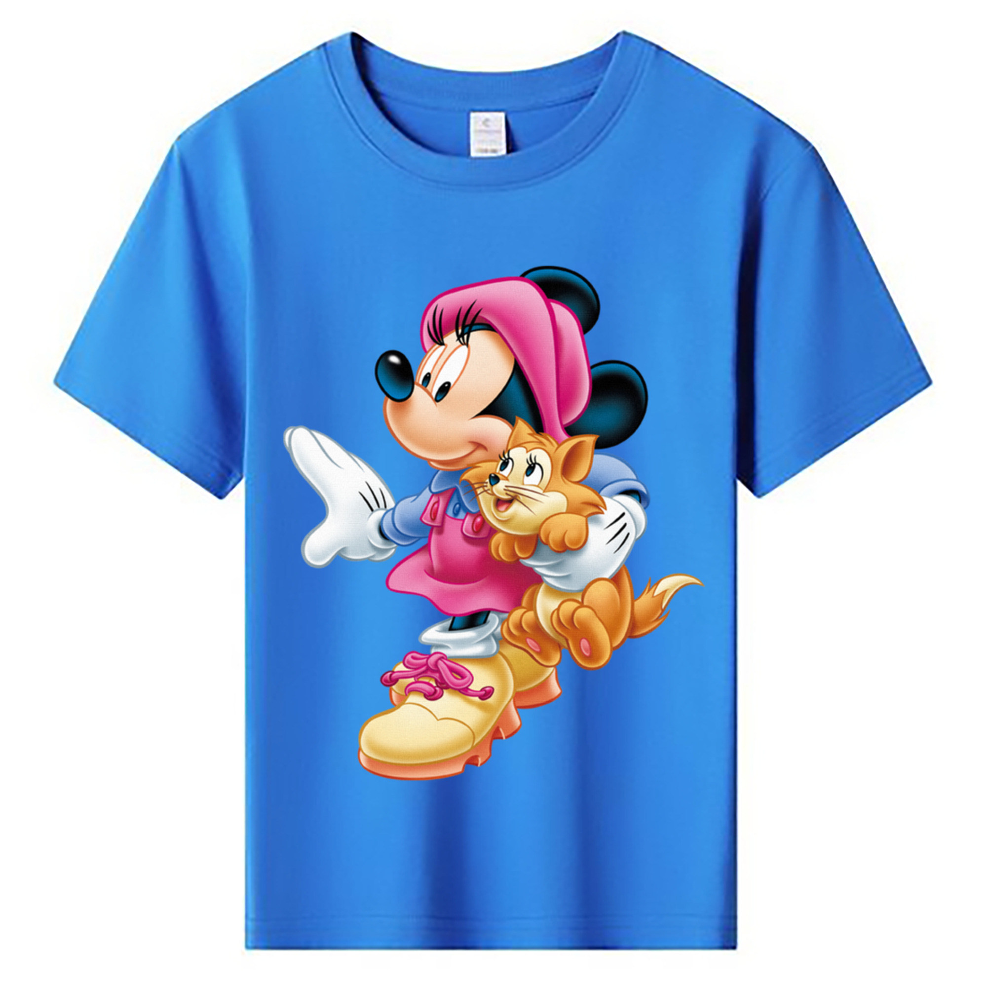 ミッキーマウス Mickey Mouse 綿100％キッズTシャツ（フロントプリント）